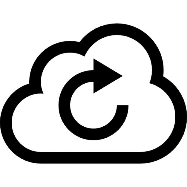 Cloud refresh symbol with a circular arrow inside Icons | Free ...
