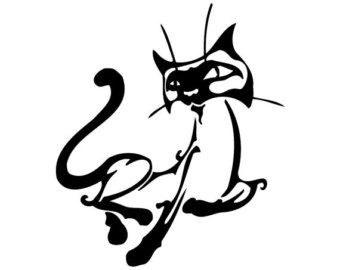 Siamese cat sticker | Etsy