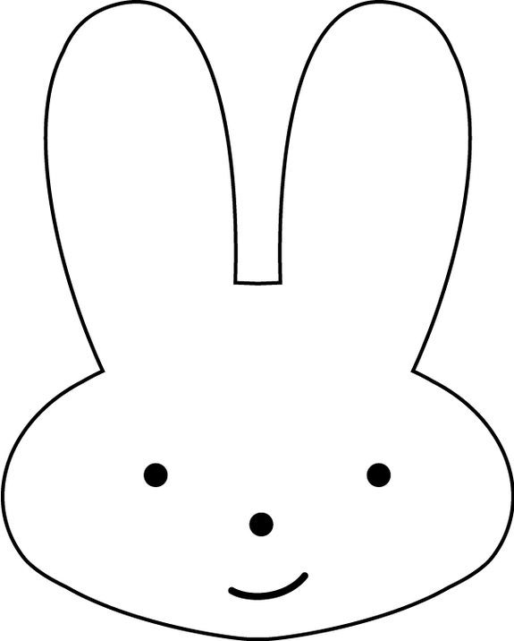 Bunny Head Outline - ClipArt Best