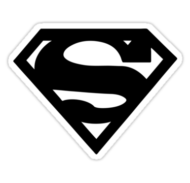 Superman - Logo (Black)" Stickers by Bastien13 | Redbubble