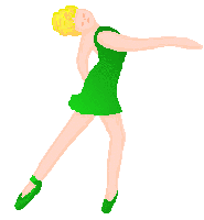 Dance clip art and images of dancers dressed in green costumes