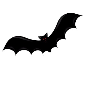 Bat Clipart Image - Vampire Bat in Silhouette