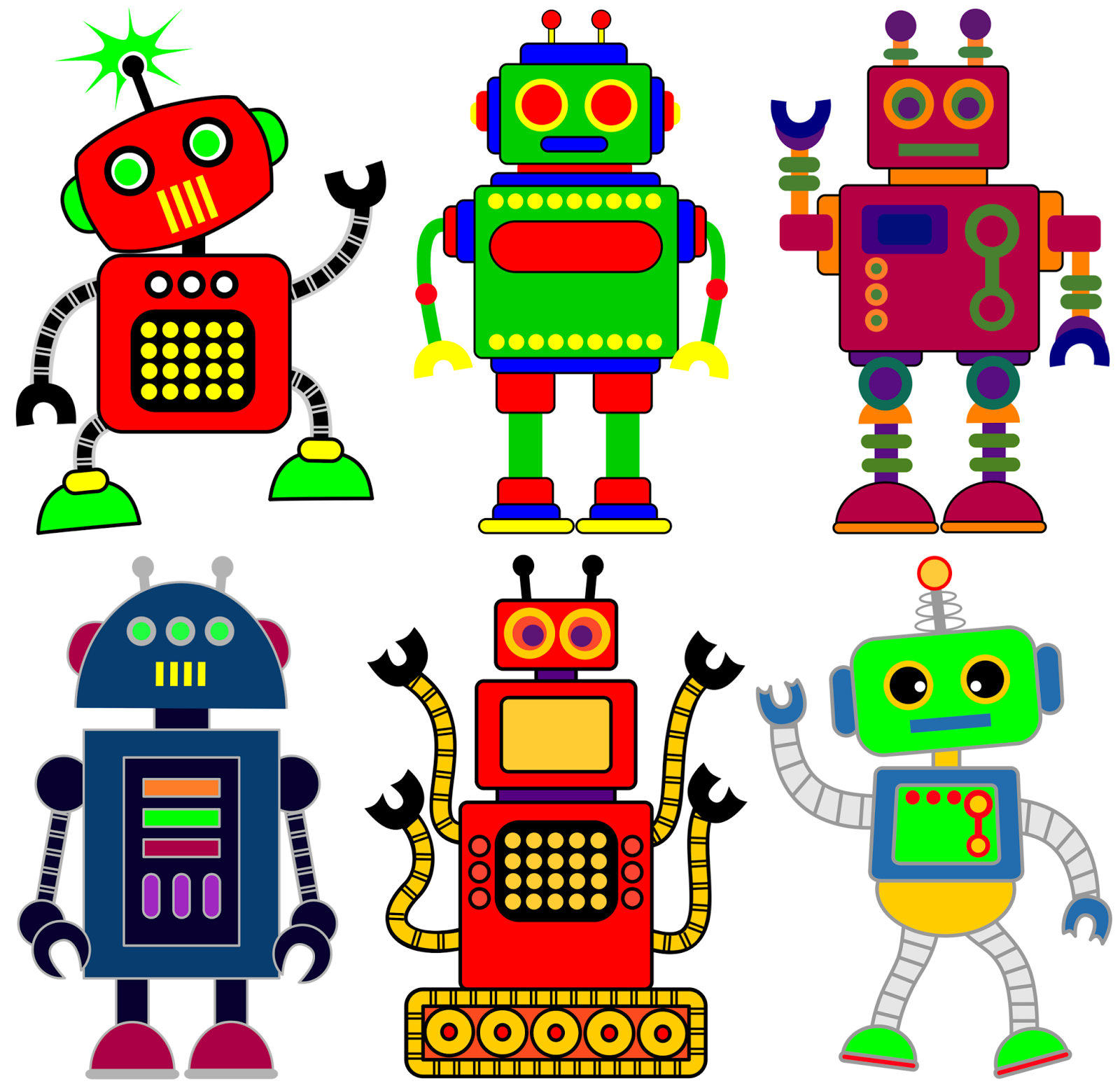 Classroom Treasures: Robot Clipart