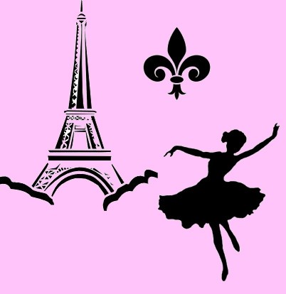 Paris Eiffel Tower Dancer Fleur de lis