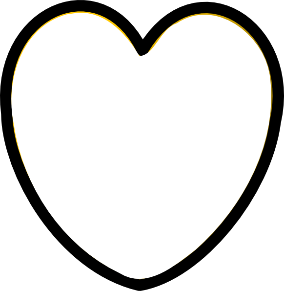 free clipart of hearts in black and white - photo #6