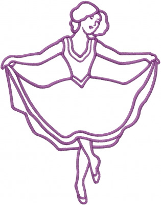 Outlines Embroidery Design: Dancer Outline from Machine Embroidery ...