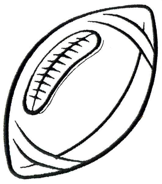 Outlines Embroidery Design: Football Outline from Grand Slam Designs