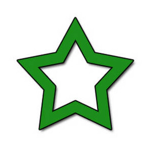 Free Clipart Picture of an Open Green Star - Polyvore