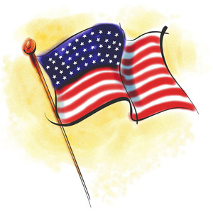 U.S.A. Independence Day Free Clip Art American Flags - Polyvore