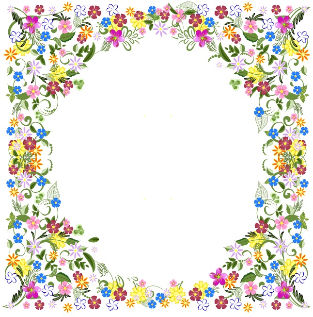 865 views Flower frame beautiful design Flower vector free download