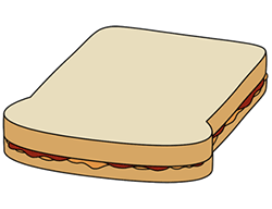 Simple Cartoon Sandwich