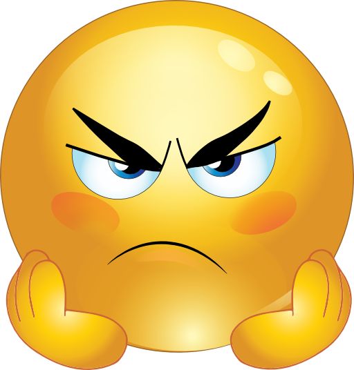 Angry face clipart cool
