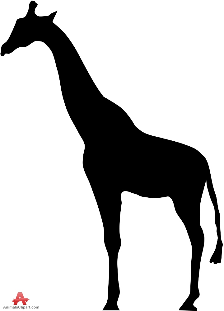 Standing Giraffe Silhouette Clipart | Free Clipart Design Download