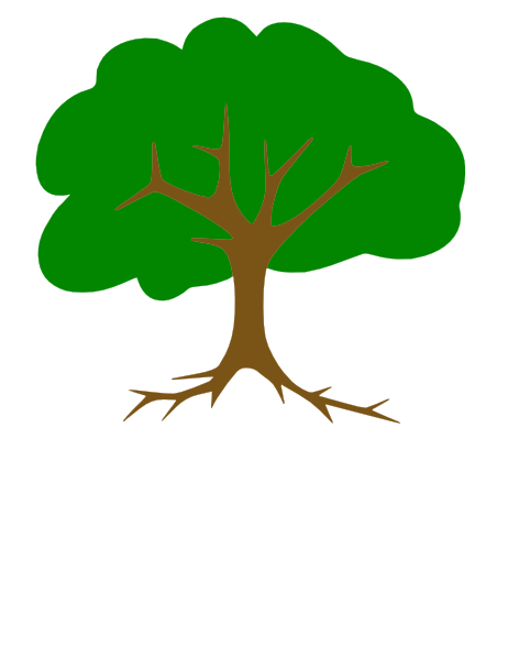 Tree clipart with roots
