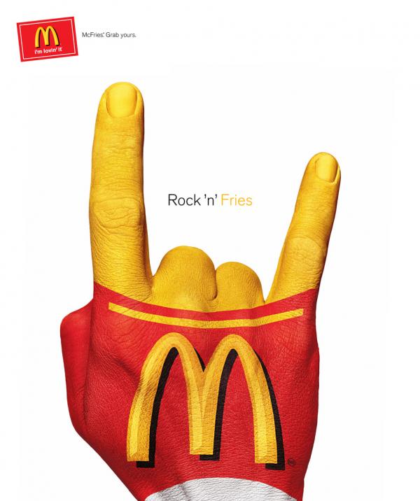 Mcdonald's French Fries: "McDonald's: Rock 'n' Fries" Print Ad by ...