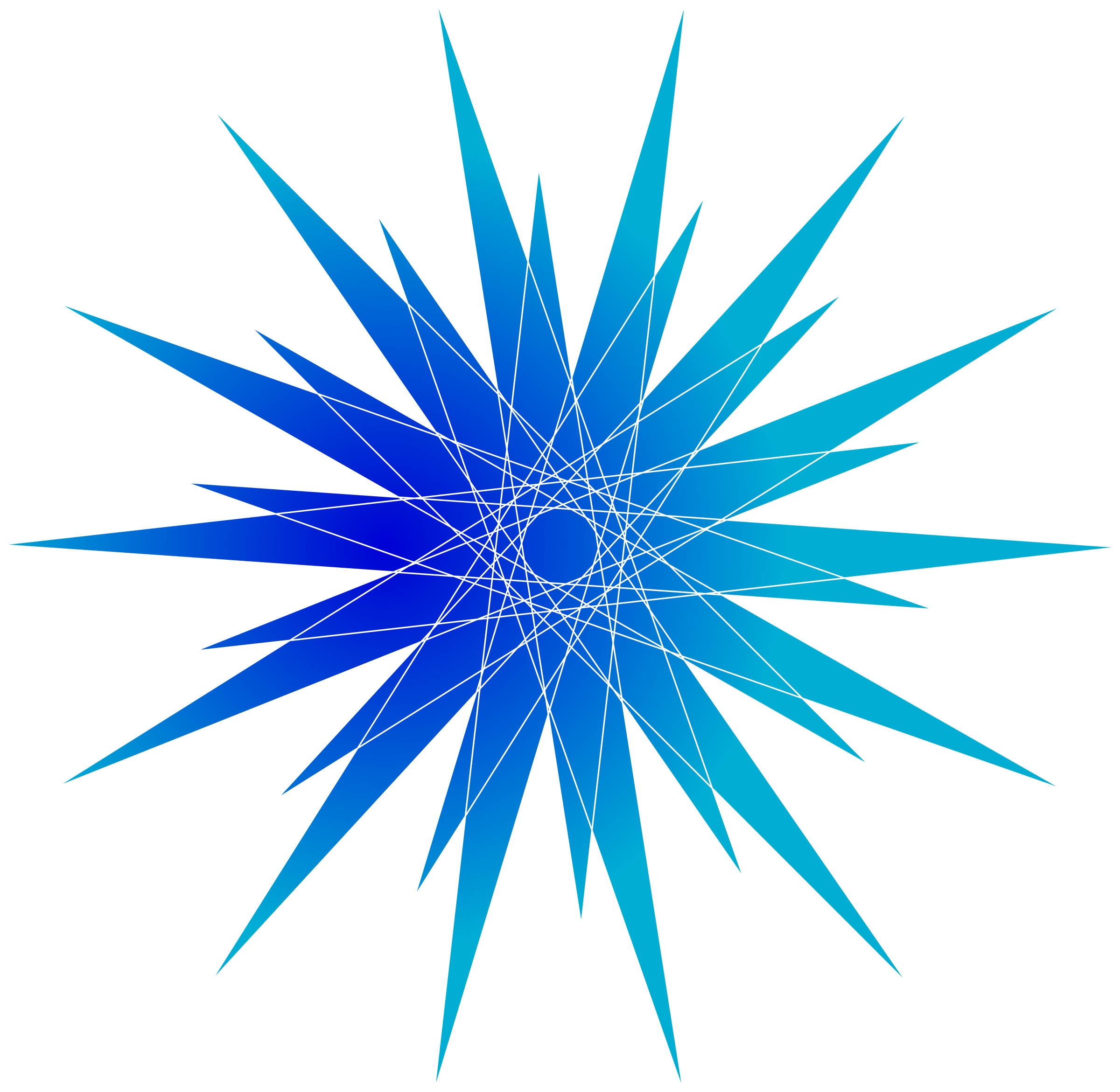 Clipart - blue star