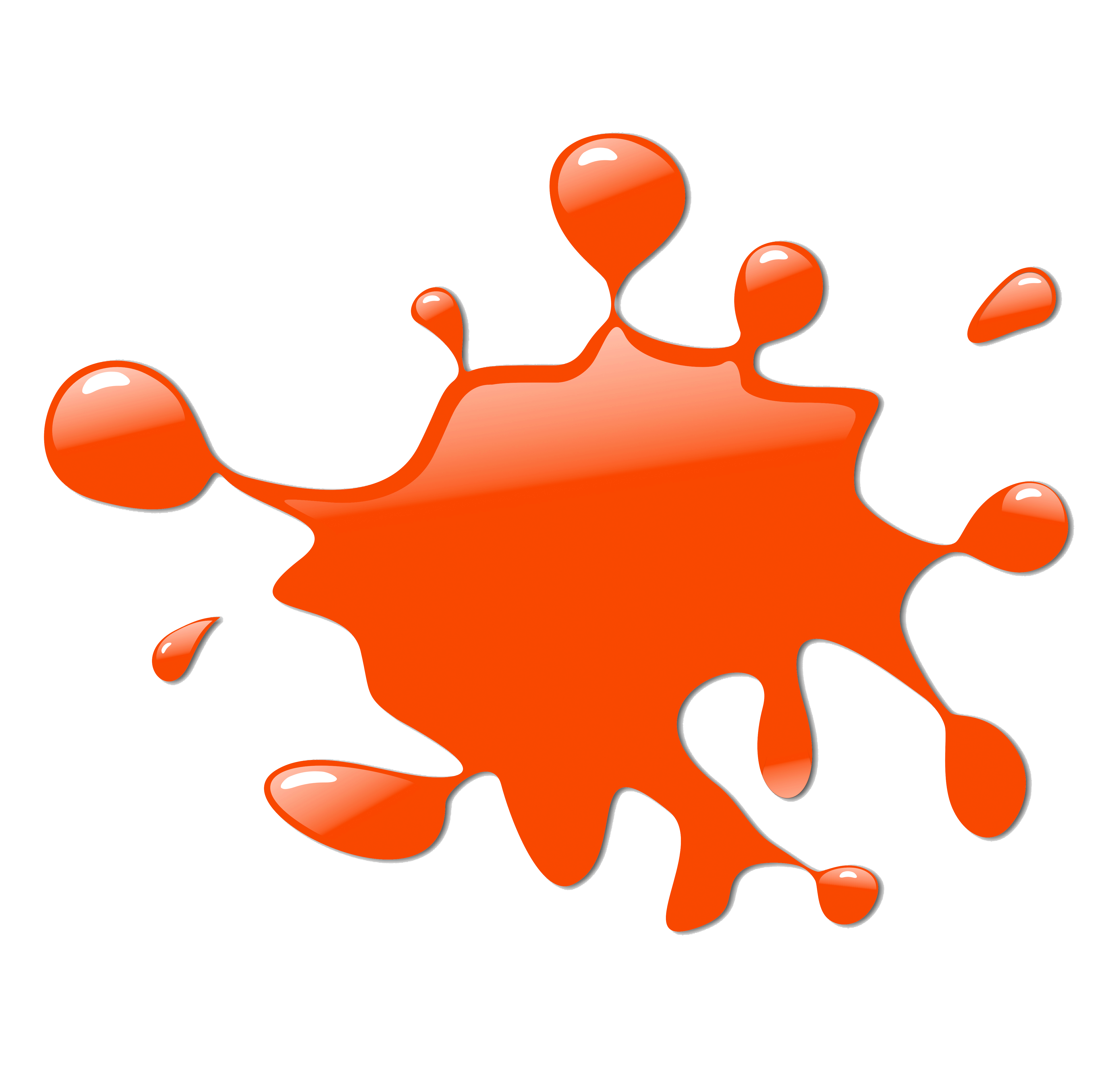 Orange paint splatter clipart