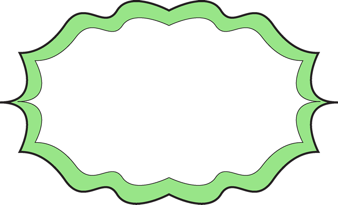 Blue and green border clipart