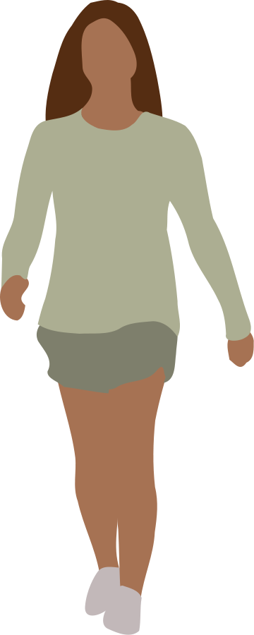 walk girl clipart