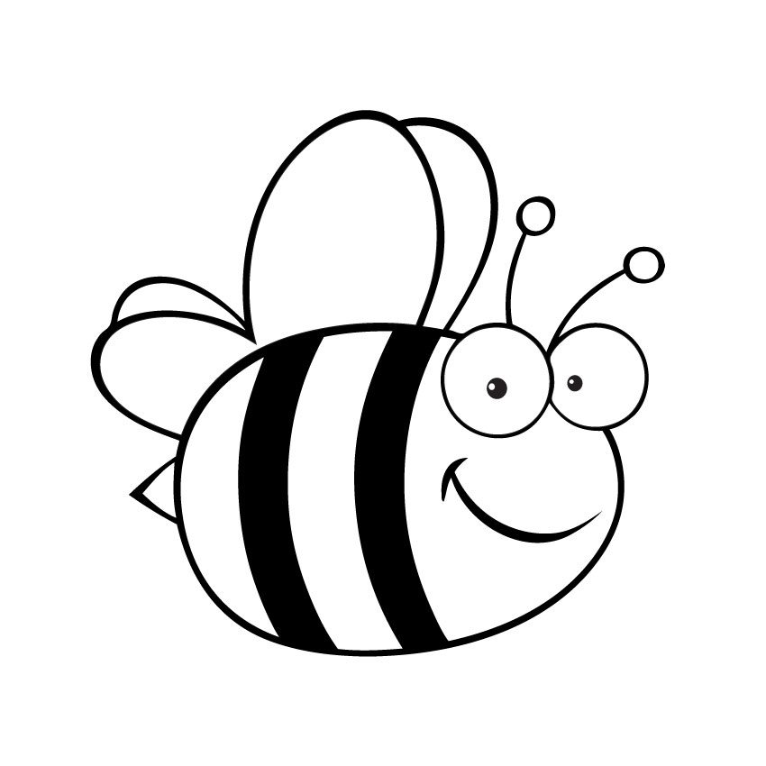 clip art bee line drawing - photo #16