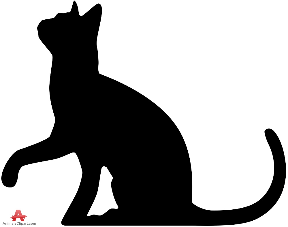 clipart image silhouette of a cat - photo #37