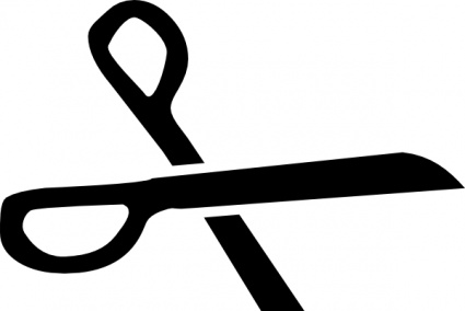 Scissors Black Silhouette clip art vector, free vectors