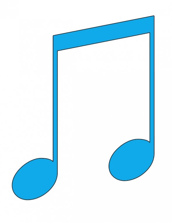 Blue Music Note Clipart - Free Clipart Images