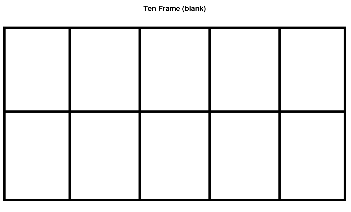 Blank ten frame clipart