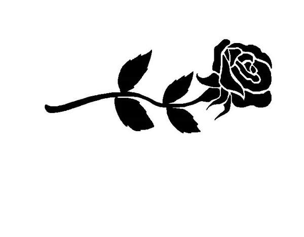 free rose clipart black and white - photo #26