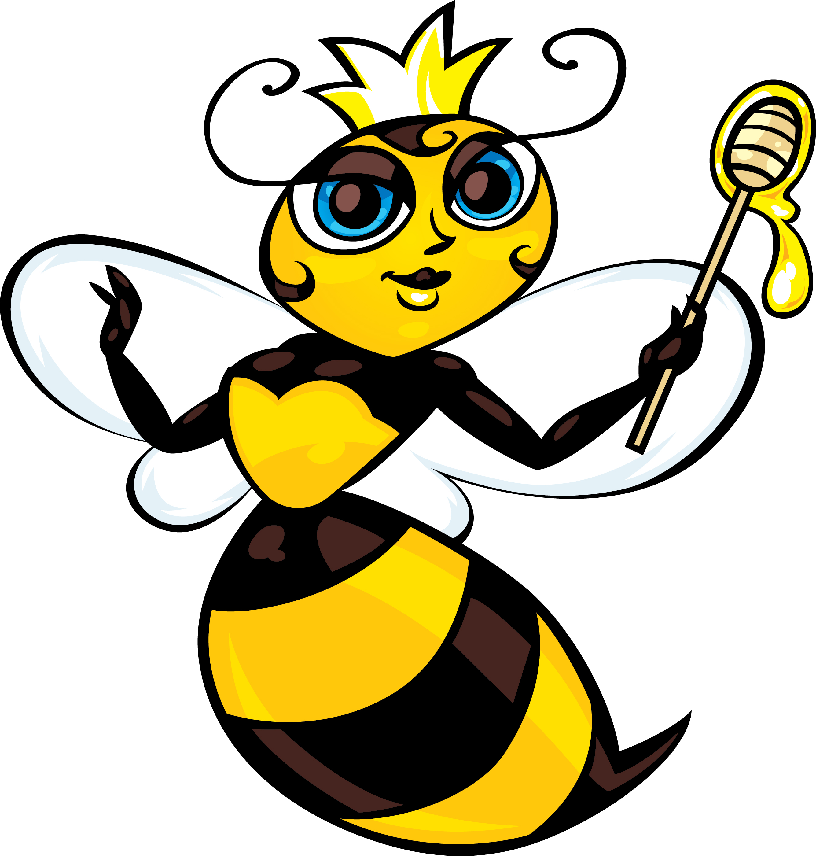 Cartoon Queen Bee - The Cliparts