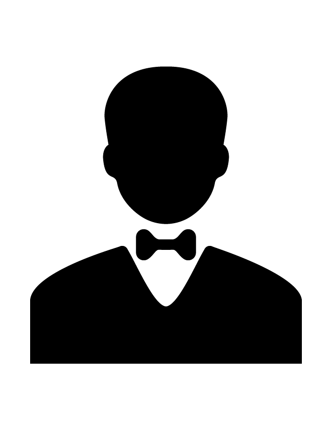 Man With Bow Tie Silhouette | H & M Coloring Pages