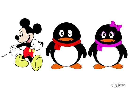 Mickey mouse and penguin | Cartoon characters | Free Vector ...