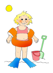 Girl ready for swimming, Girl - Free Clipart Images