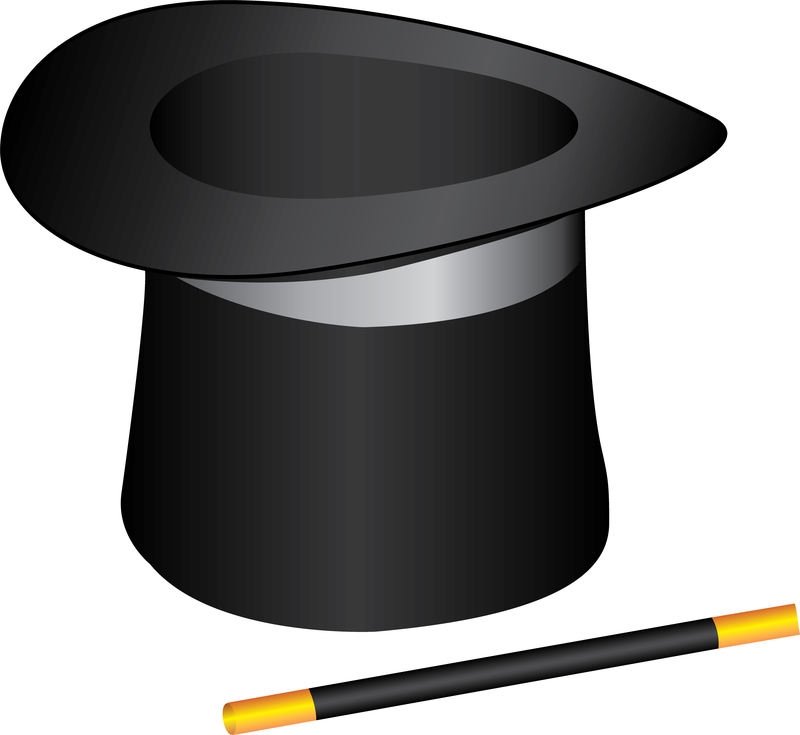 Free Vector Magic Hat And Wand - Vector download