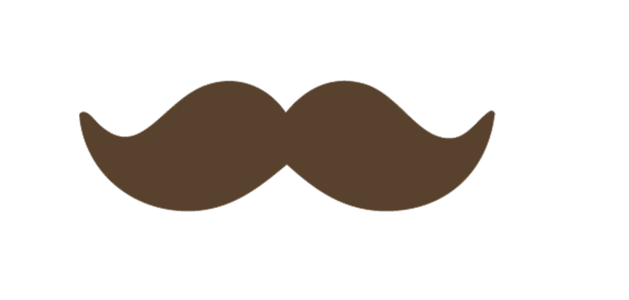 Brown mustache clipart
