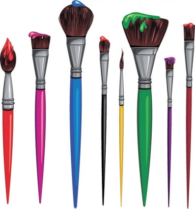 Paint Brush Vector Silhouette 38894 | DFILES
