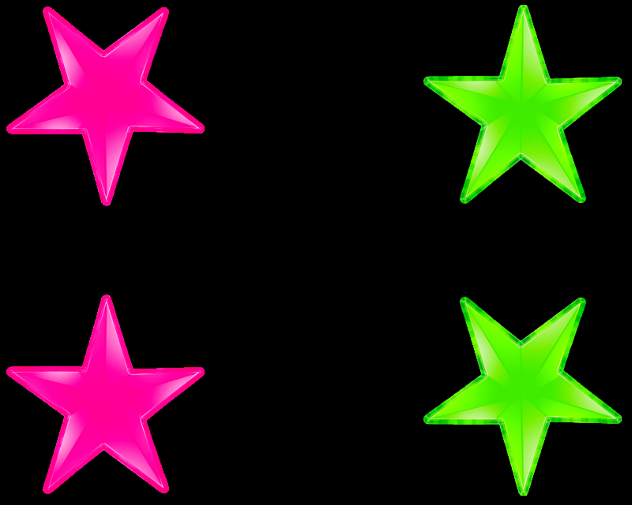 Neon stars clipart