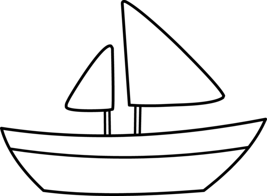 Sail boat clip art black and white