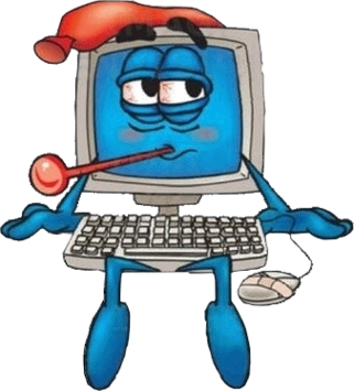Sick Computer Png Clipart - Free to use Clip Art Resource
