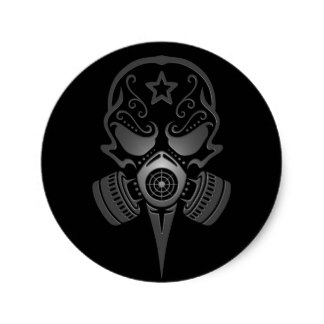 Gas Mask Stickers | Zazzle
