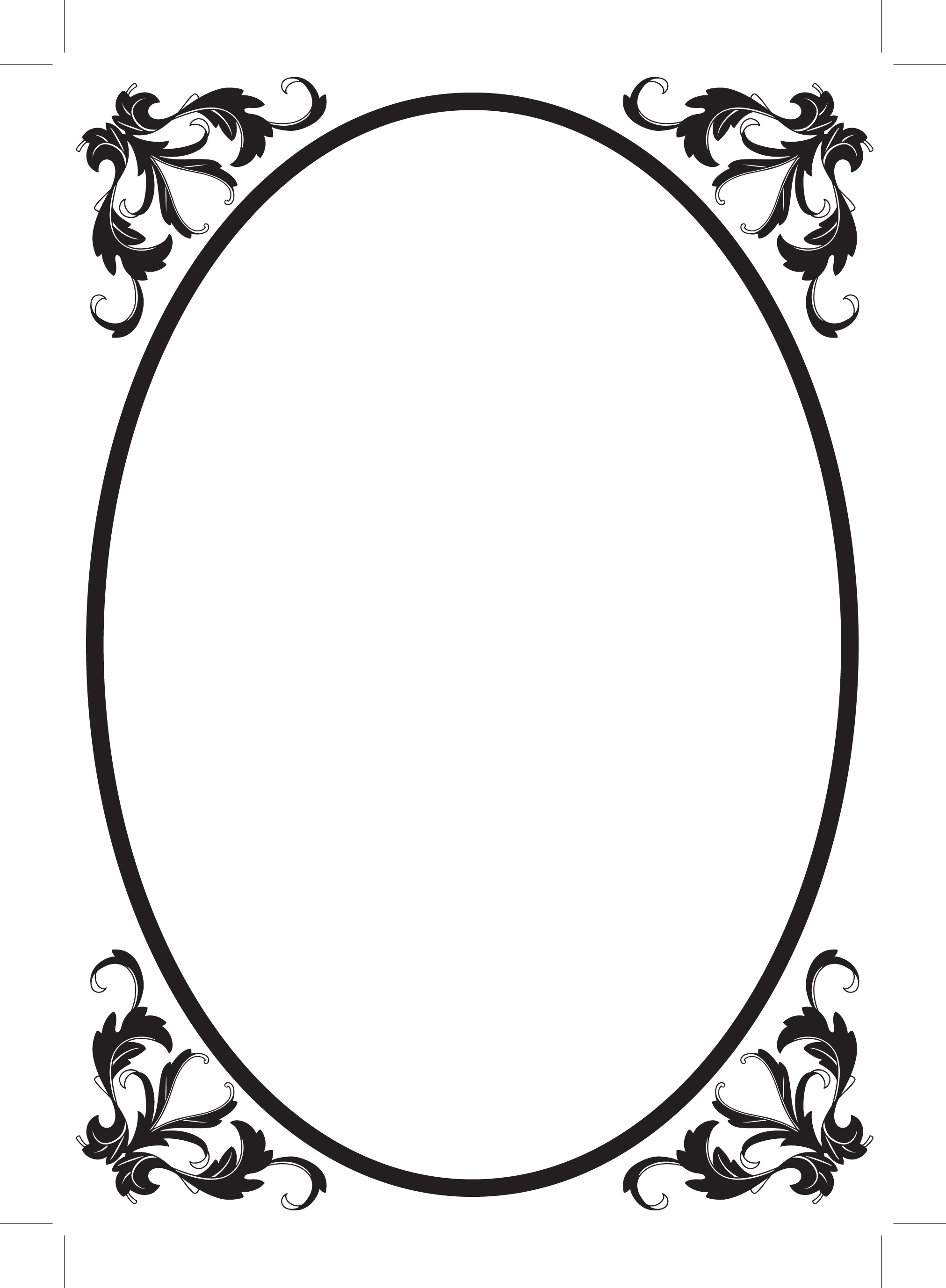 Oval outline clipart