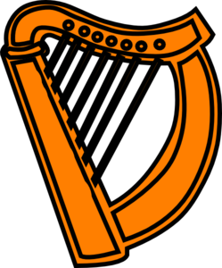 Celtic harp clipart