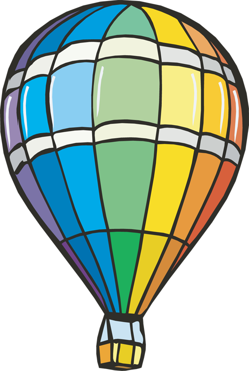 Hot Air Balloon Clip Art Outline - Free Clipart Images