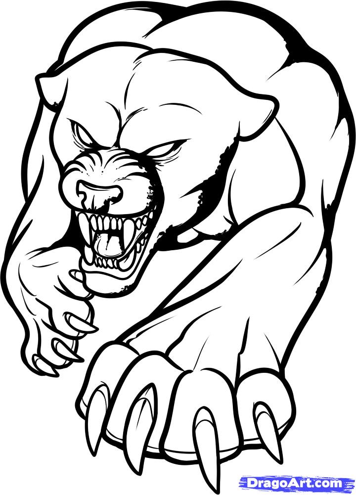 Panther Outline Clipart
