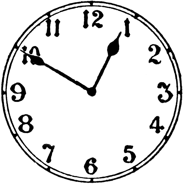 10 Minutes to 1 | ClipArt ETC