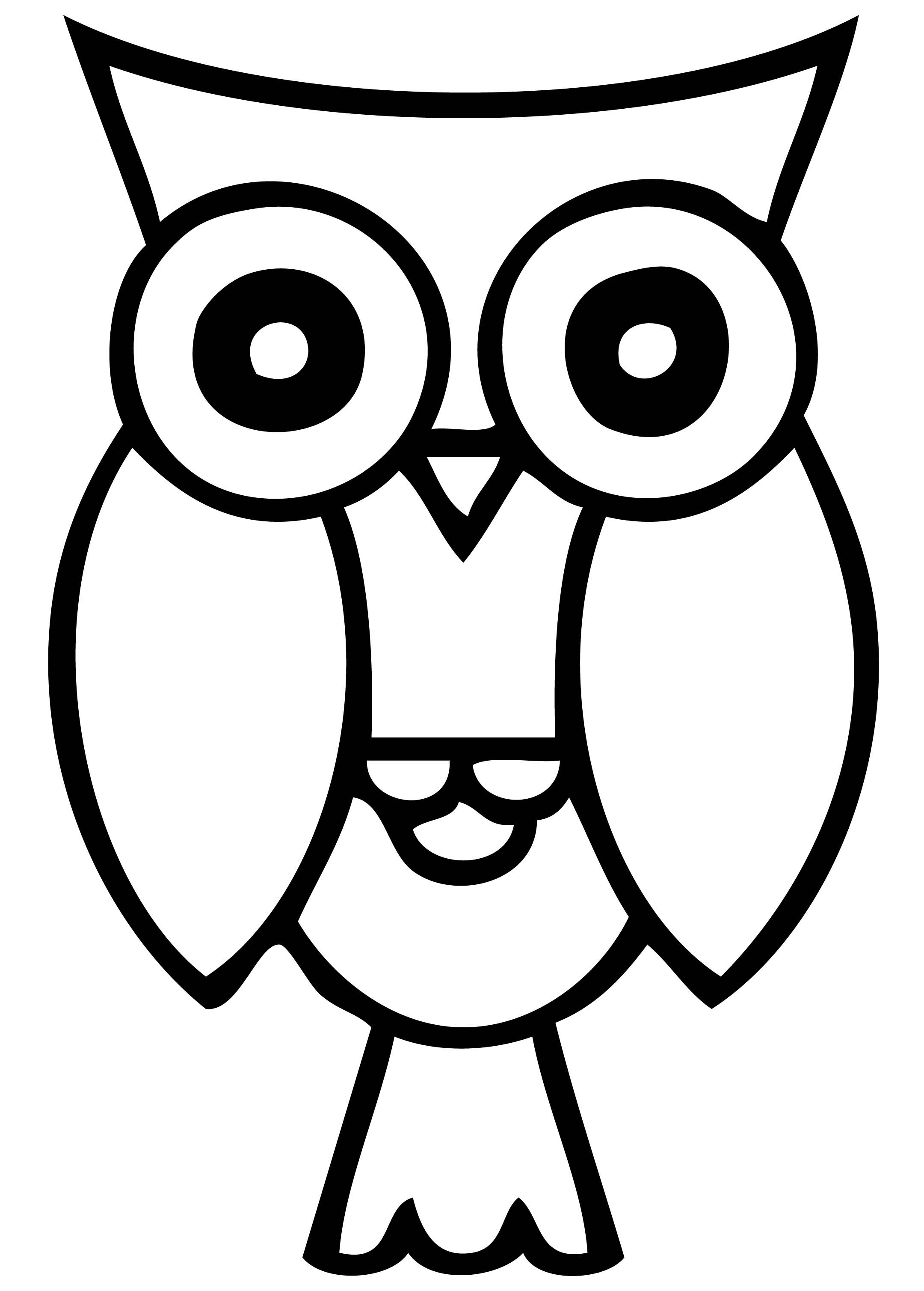Owl eye clipart black and white