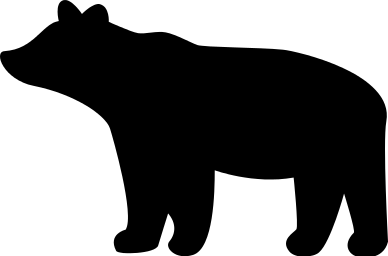 Black Bear Silhouette Clipart