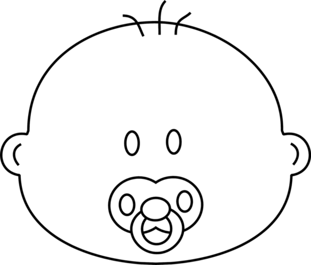 Baby Face With Pacifier Coloring Page Greatest Book Clipart - Free ...