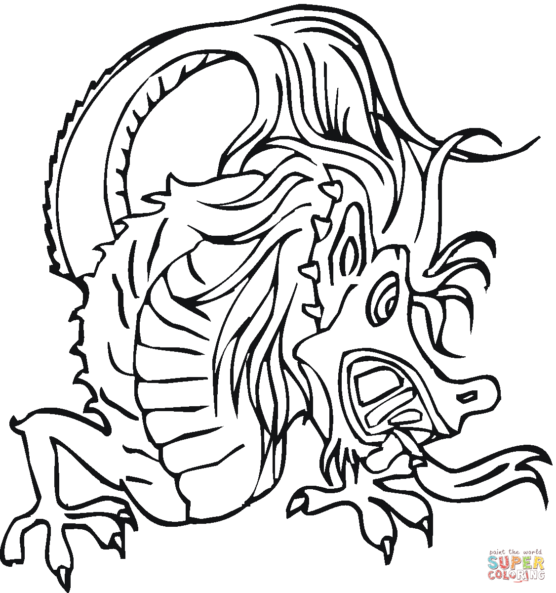 Chinese dragon coloring page | Free Printable Coloring Pages