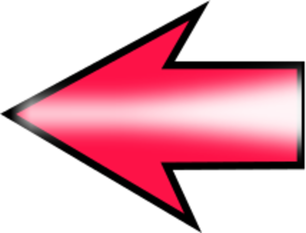 arrow pointing left - vector Clip Art